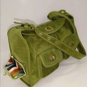 Rare COACH ARCHIVE LIMITED EDITION Green Suede Bag